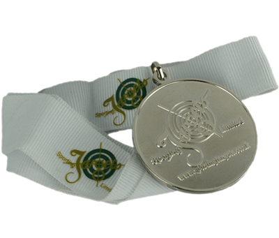 Sporting Targets Blank Medal - White Ribbon